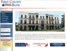 Tablet Screenshot of firstcolonybank.net